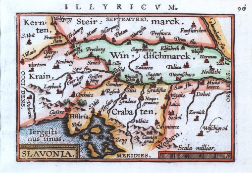 ORTELIUS, ABRAHAM: MAP OF SLAVONIA